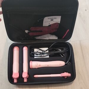 Wavytalk Pro 3 In 1 Curler Pink Hair Styling Tool Set With Nice Case For Storage